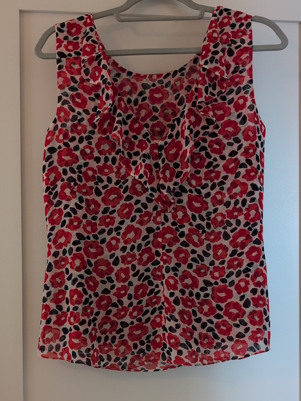 CAbi Floral Sleeveless V-Neck Blouse